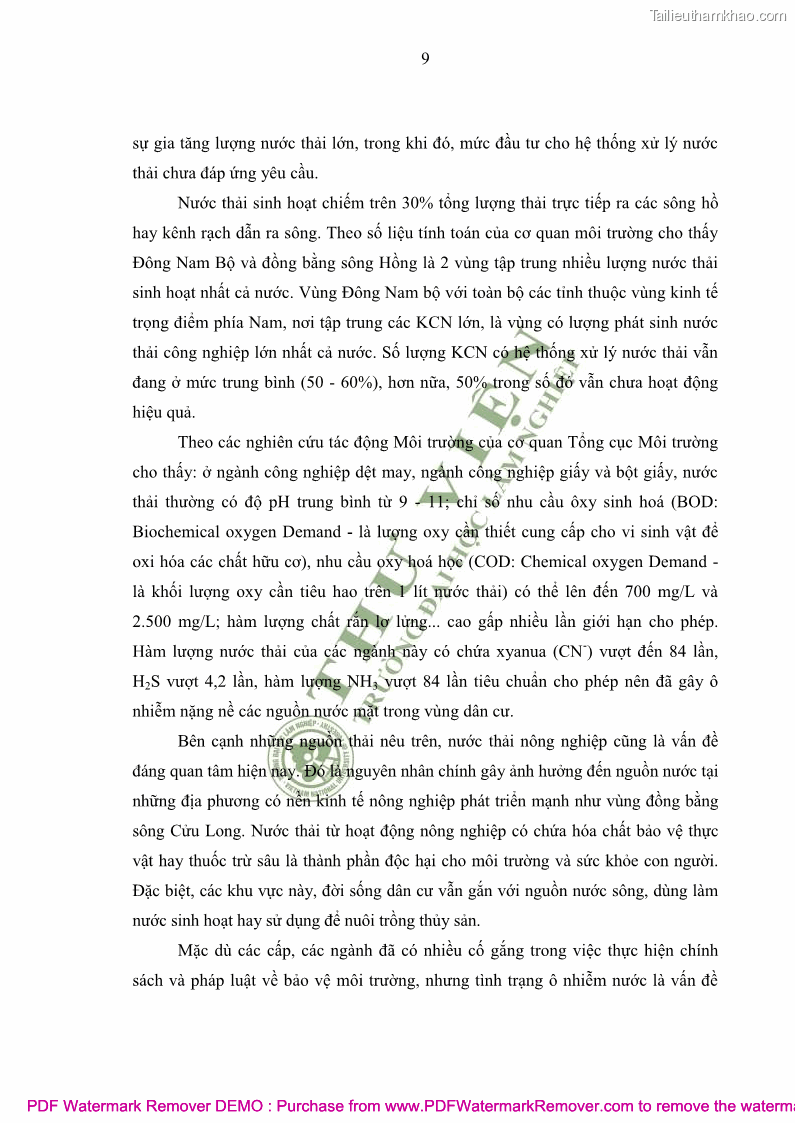 Luận văn thạc sĩ khoa học môi trường Đánh giá biến động chất lượng môi trường nước mặt của thành phố Lạng Sơn, tỉnh Lạng Sơn, giai đoạn 2014 - 2018 - 2 Trang 20