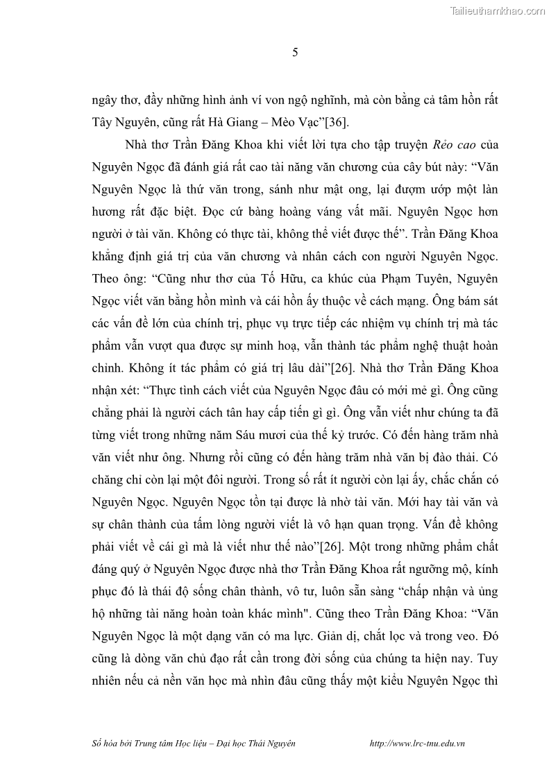 Luận văn thạc sĩ khoa học ngữ văn Hành trình sáng tác của Nguyên Ngọc từ Đất nước đứng lên đến Đất Quảng - 1 Trang 10