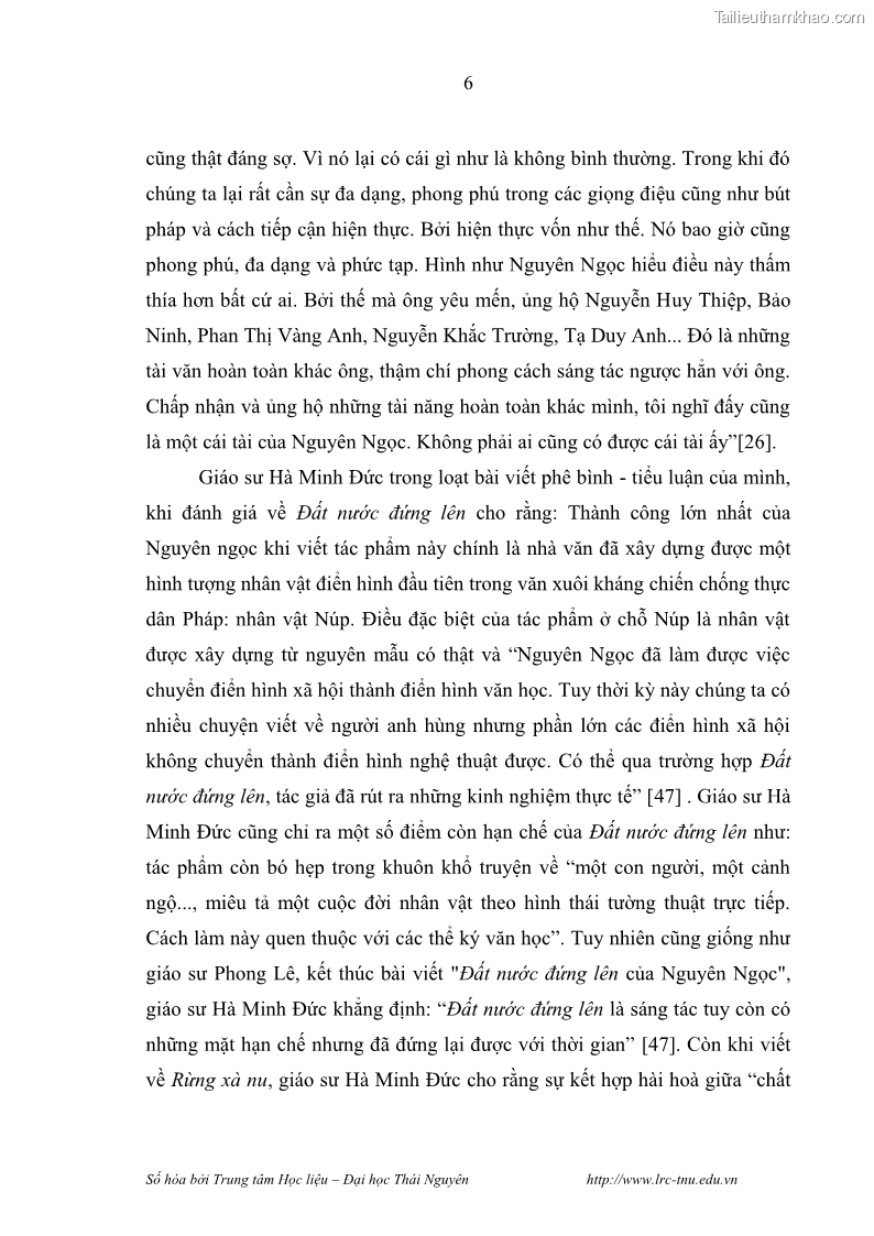 Luận văn thạc sĩ khoa học ngữ văn Hành trình sáng tác của Nguyên Ngọc từ Đất nước đứng lên đến Đất Quảng - 1 Trang 11