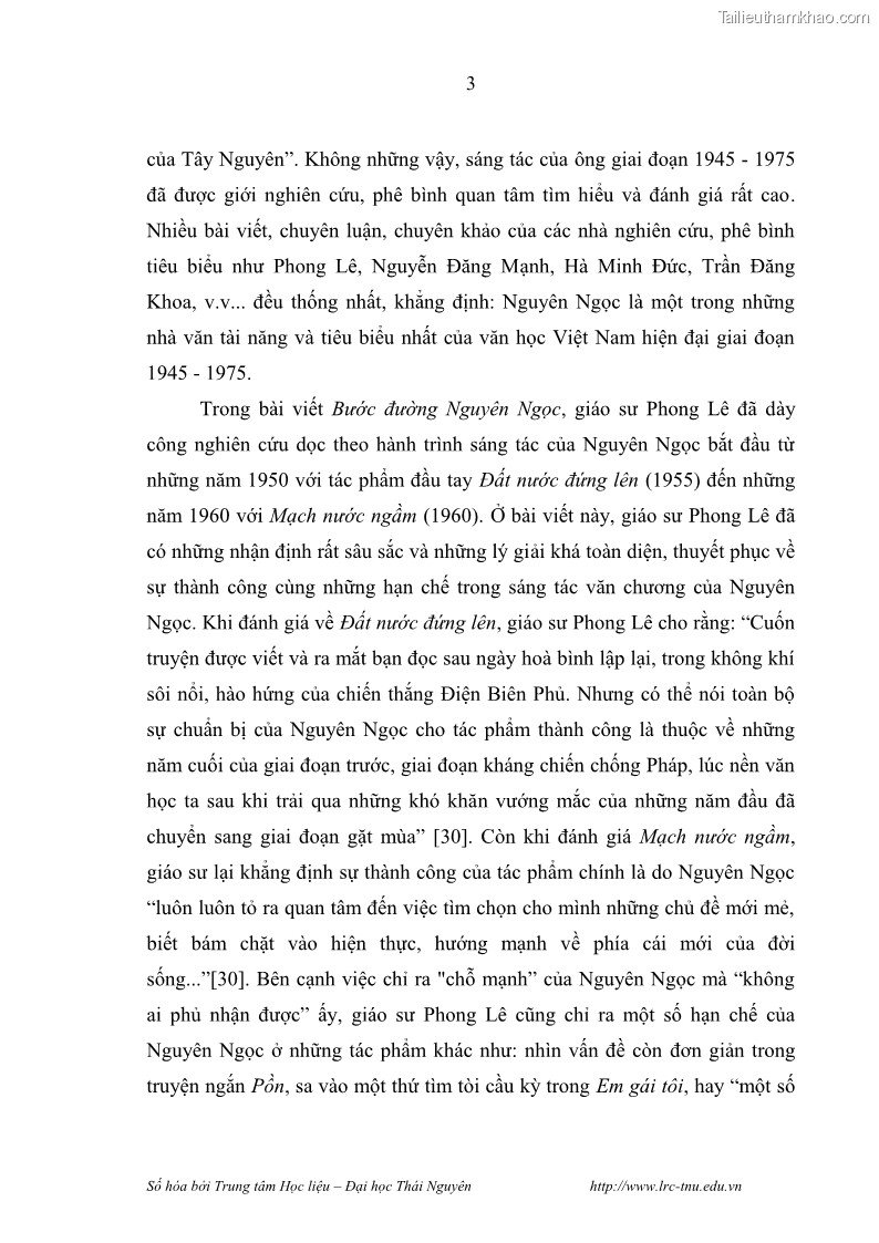 Luận văn thạc sĩ khoa học ngữ văn Hành trình sáng tác của Nguyên Ngọc từ Đất nước đứng lên đến Đất Quảng - 1 Trang 8