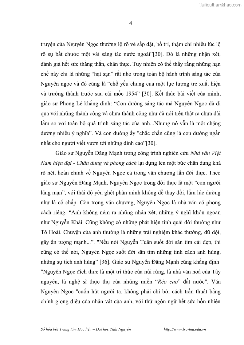 Luận văn thạc sĩ khoa học ngữ văn Hành trình sáng tác của Nguyên Ngọc từ Đất nước đứng lên đến Đất Quảng - 1 Trang 9