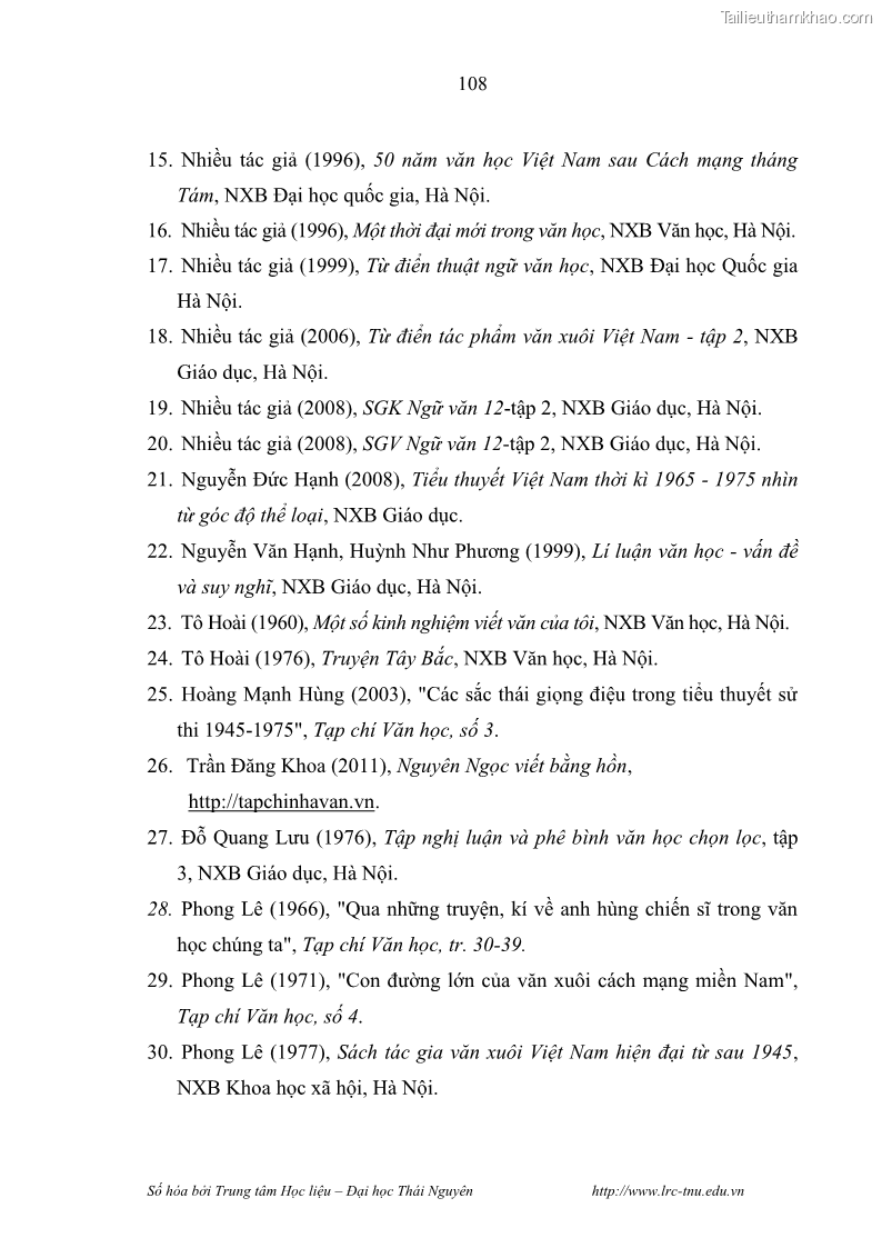 Luận văn thạc sĩ khoa học ngữ văn Hành trình sáng tác của Nguyên Ngọc từ Đất nước đứng lên đến Đất Quảng - 10 Trang 113