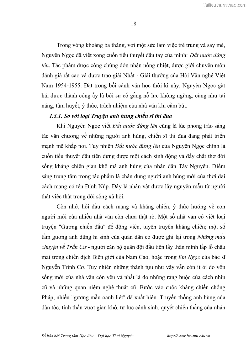 Luận văn thạc sĩ khoa học ngữ văn Hành trình sáng tác của Nguyên Ngọc từ Đất nước đứng lên đến Đất Quảng - 2 Trang 23