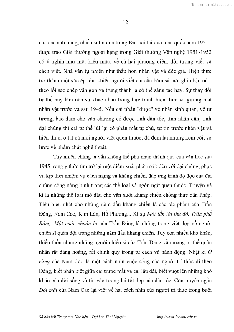 Luận văn thạc sĩ khoa học ngữ văn Hành trình sáng tác của Nguyên Ngọc từ Đất nước đứng lên đến Đất Quảng - 2 Trang 17