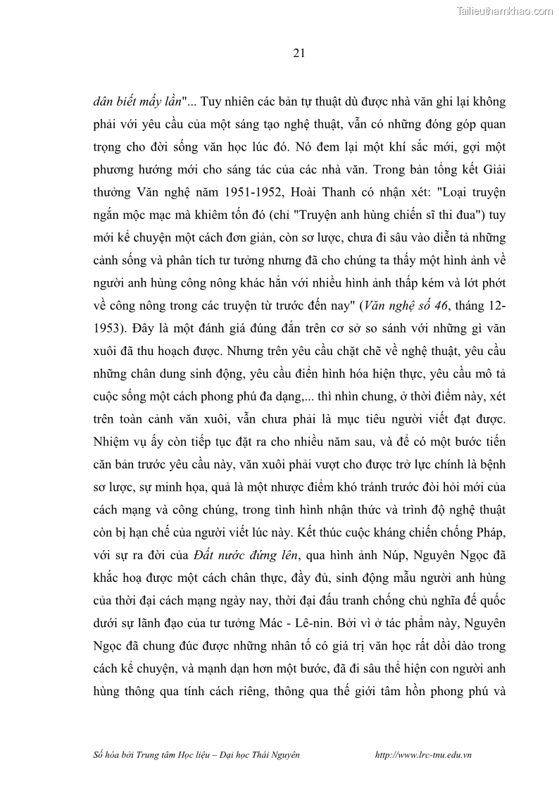 Luận văn thạc sĩ khoa học ngữ văn Hành trình sáng tác của Nguyên Ngọc từ Đất nước đứng lên đến Đất Quảng - 3 Trang 26