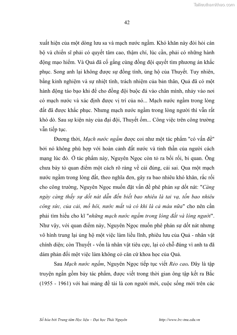 Luận văn thạc sĩ khoa học ngữ văn Hành trình sáng tác của Nguyên Ngọc từ Đất nước đứng lên đến Đất Quảng - 4 Trang 47