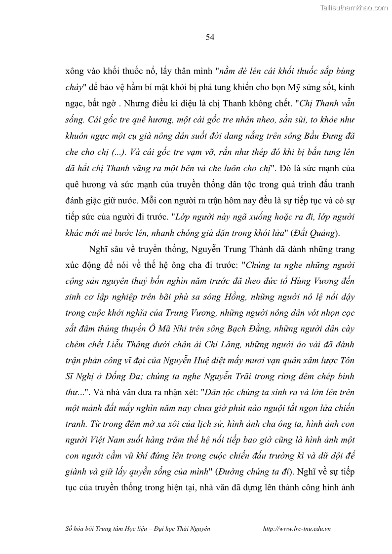 Luận văn thạc sĩ khoa học ngữ văn Hành trình sáng tác của Nguyên Ngọc từ Đất nước đứng lên đến Đất Quảng - 5 Trang 59
