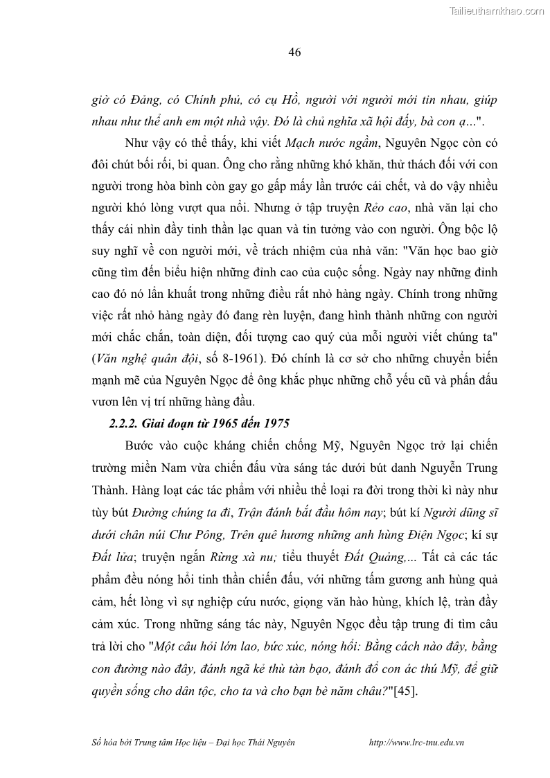 Luận văn thạc sĩ khoa học ngữ văn Hành trình sáng tác của Nguyên Ngọc từ Đất nước đứng lên đến Đất Quảng - 5 Trang 51