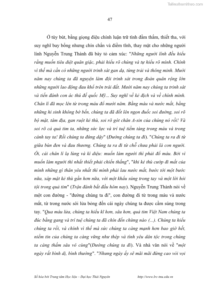 Luận văn thạc sĩ khoa học ngữ văn Hành trình sáng tác của Nguyên Ngọc từ Đất nước đứng lên đến Đất Quảng - 5 Trang 52