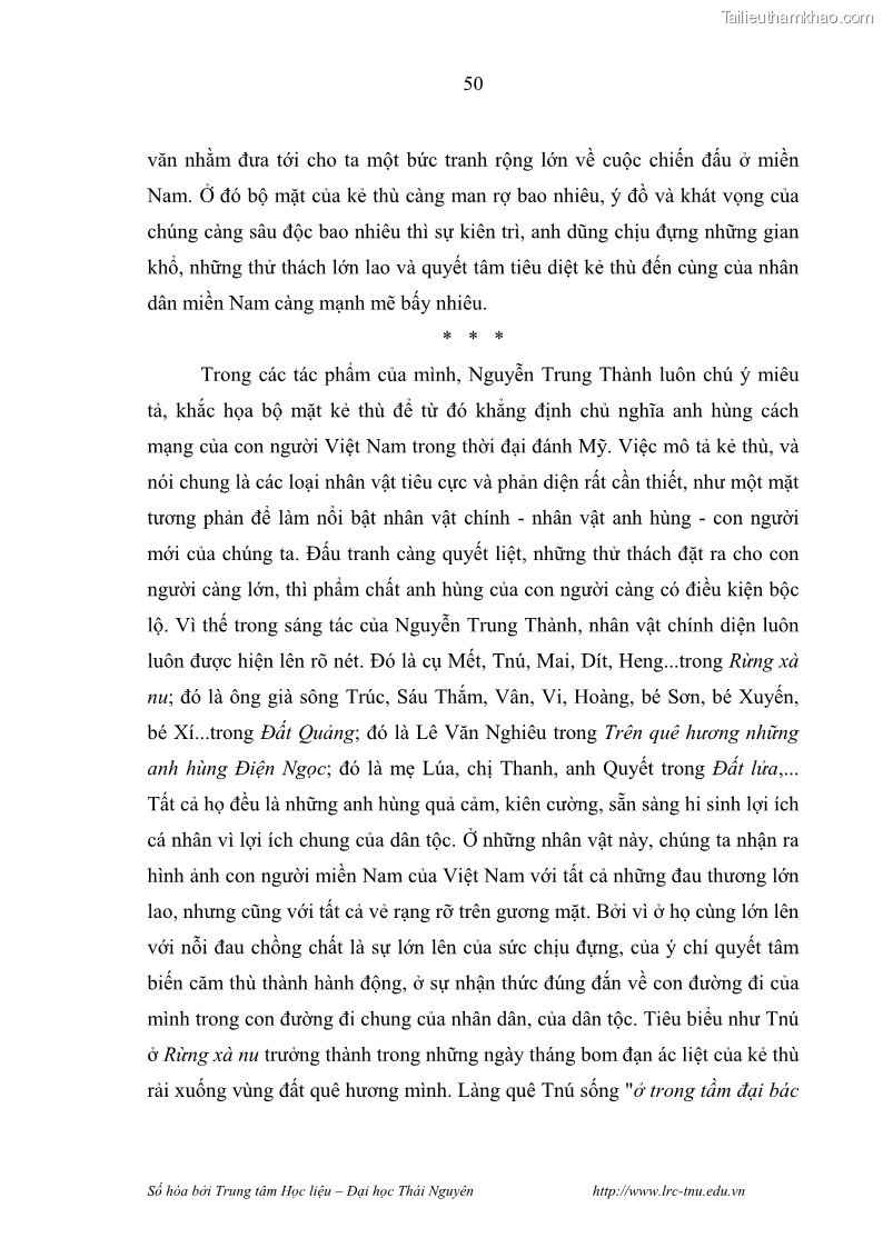 Luận văn thạc sĩ khoa học ngữ văn Hành trình sáng tác của Nguyên Ngọc từ Đất nước đứng lên đến Đất Quảng - 5 Trang 55