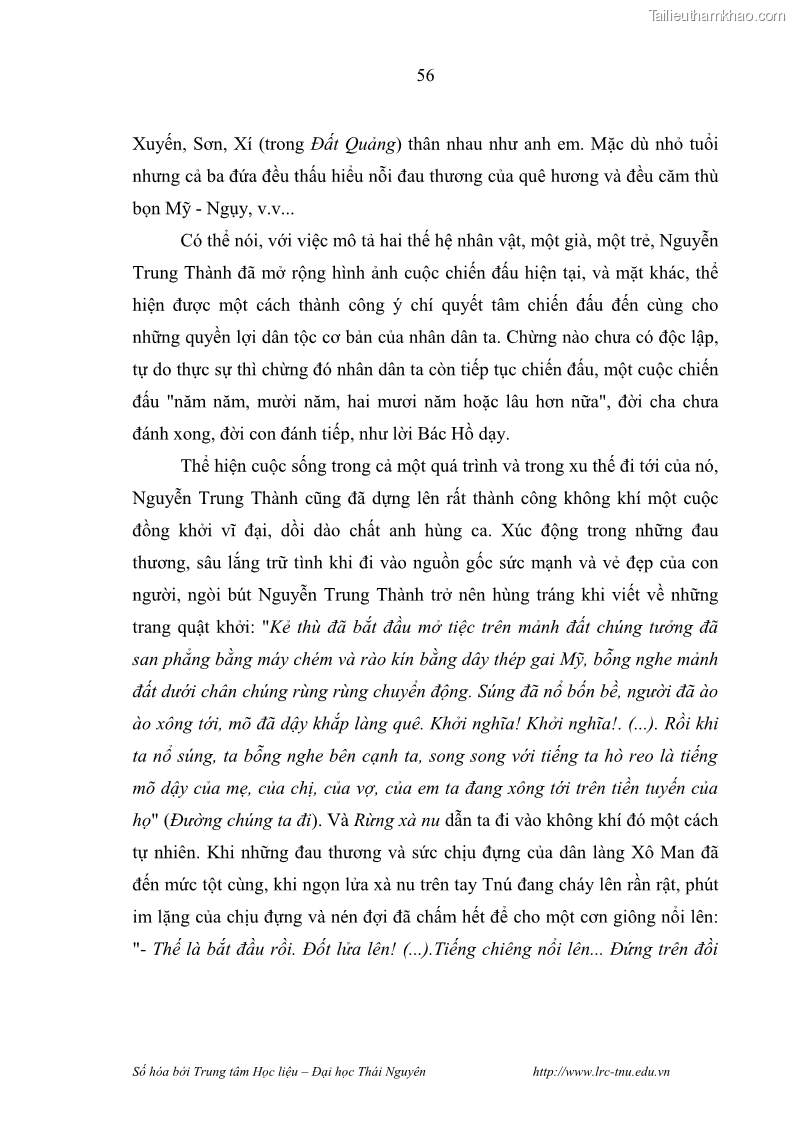 Luận văn thạc sĩ khoa học ngữ văn Hành trình sáng tác của Nguyên Ngọc từ Đất nước đứng lên đến Đất Quảng - 6 Trang 61