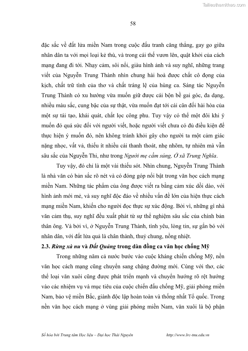 Luận văn thạc sĩ khoa học ngữ văn Hành trình sáng tác của Nguyên Ngọc từ Đất nước đứng lên đến Đất Quảng - 6 Trang 63