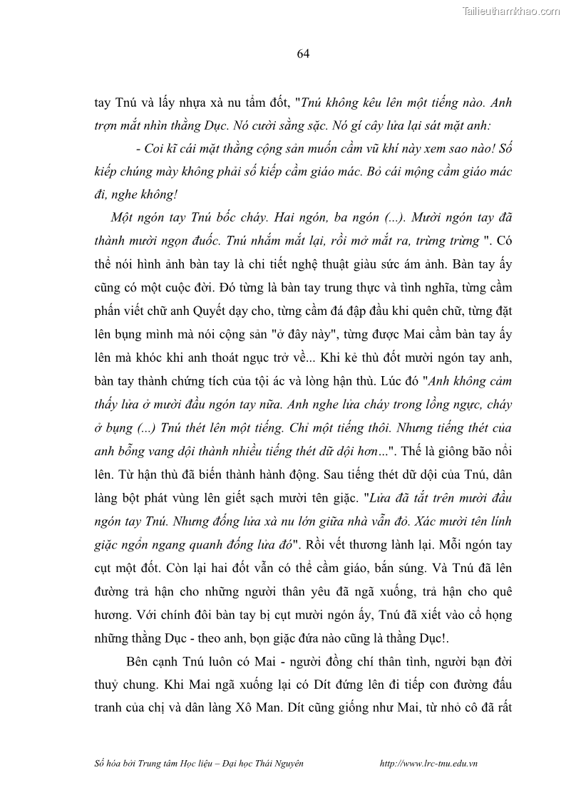 Luận văn thạc sĩ khoa học ngữ văn Hành trình sáng tác của Nguyên Ngọc từ Đất nước đứng lên đến Đất Quảng - 6 Trang 69