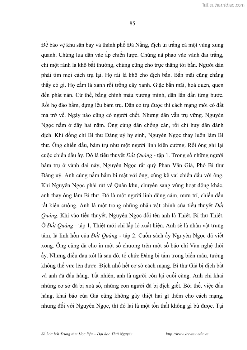 Luận văn thạc sĩ khoa học ngữ văn Hành trình sáng tác của Nguyên Ngọc từ Đất nước đứng lên đến Đất Quảng - 8 Trang 90