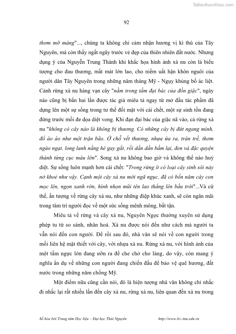 Luận văn thạc sĩ khoa học ngữ văn Hành trình sáng tác của Nguyên Ngọc từ Đất nước đứng lên đến Đất Quảng - 9 Trang 97