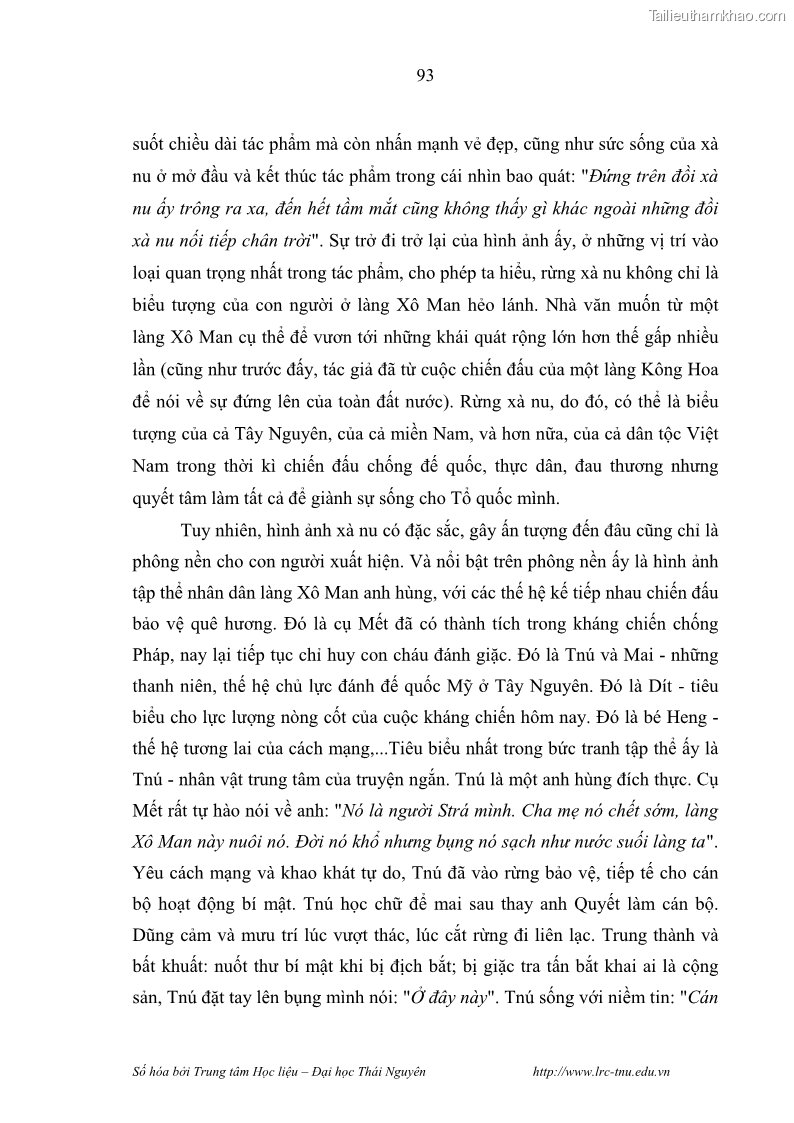 Luận văn thạc sĩ khoa học ngữ văn Hành trình sáng tác của Nguyên Ngọc từ Đất nước đứng lên đến Đất Quảng - 9 Trang 98