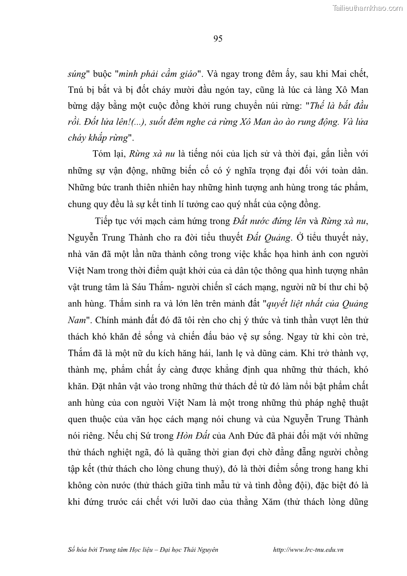 Luận văn thạc sĩ khoa học ngữ văn Hành trình sáng tác của Nguyên Ngọc từ Đất nước đứng lên đến Đất Quảng - 9 Trang 100