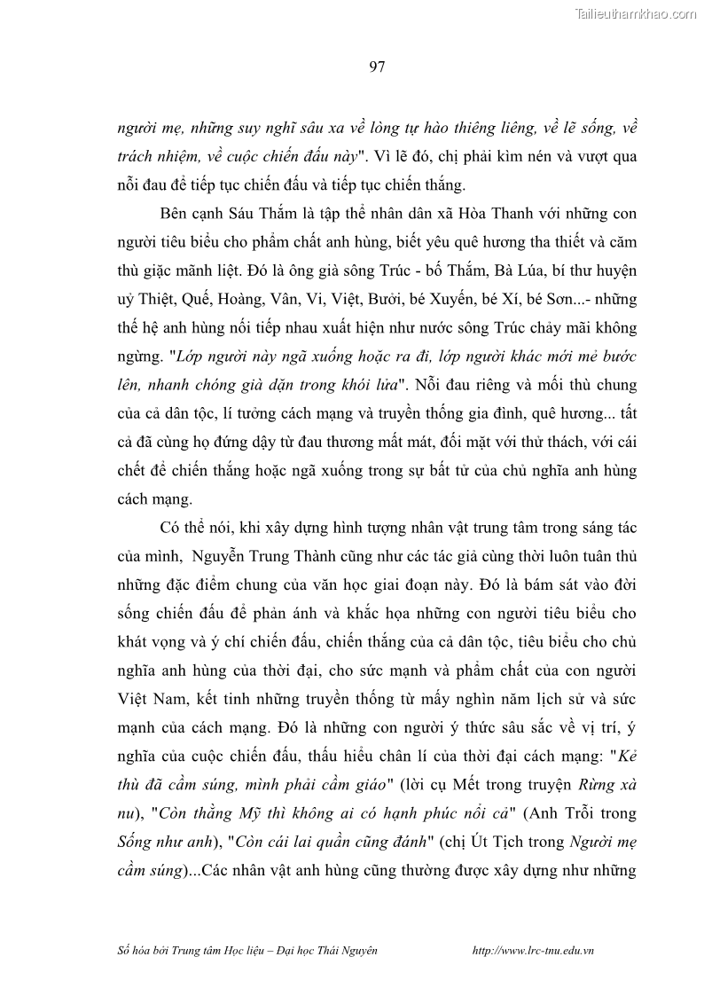 Luận văn thạc sĩ khoa học ngữ văn Hành trình sáng tác của Nguyên Ngọc từ Đất nước đứng lên đến Đất Quảng - 9 Trang 102