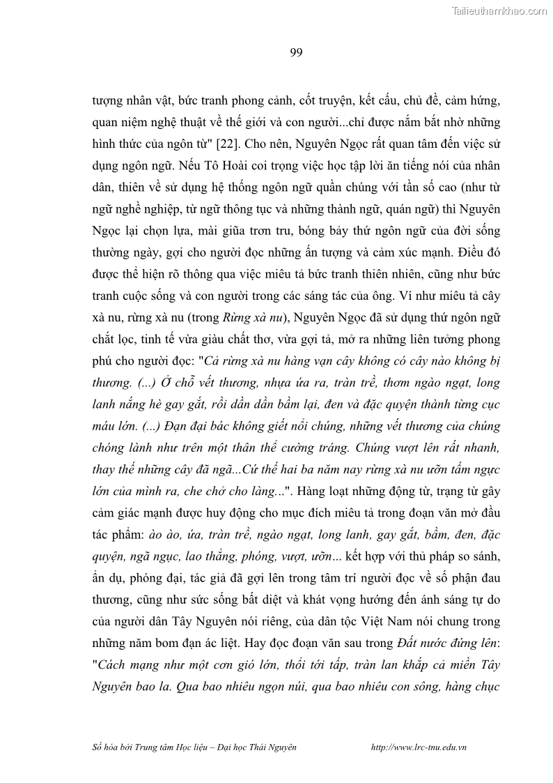 Luận văn thạc sĩ khoa học ngữ văn Hành trình sáng tác của Nguyên Ngọc từ Đất nước đứng lên đến Đất Quảng - 9 Trang 104