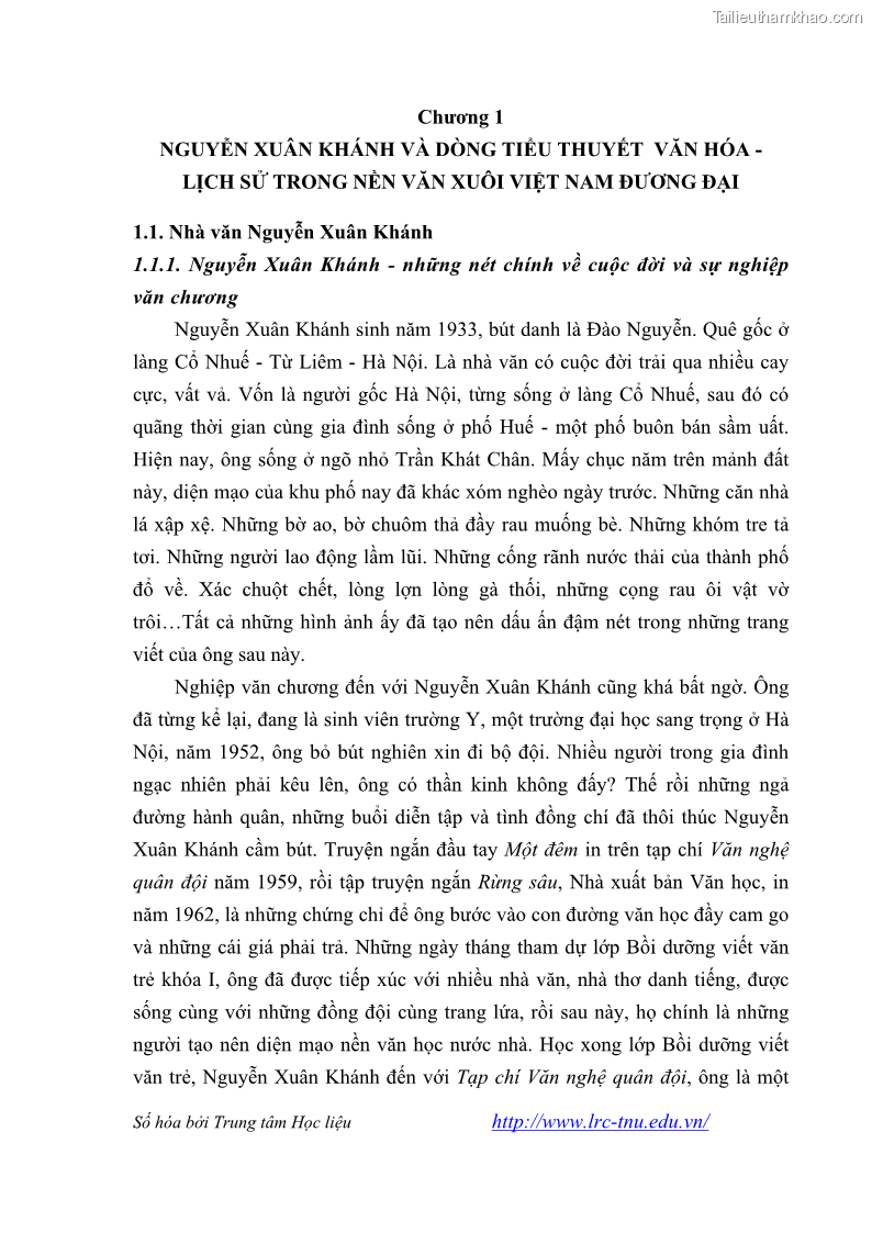 Luận văn thạc sĩ khoa học ngữ văn Tiểu thuyết Đội Gạo Lên Chùa của Nguyễn Xuân Khánh trong thành tựu văn chương thời đổi mới - 2 Trang 15