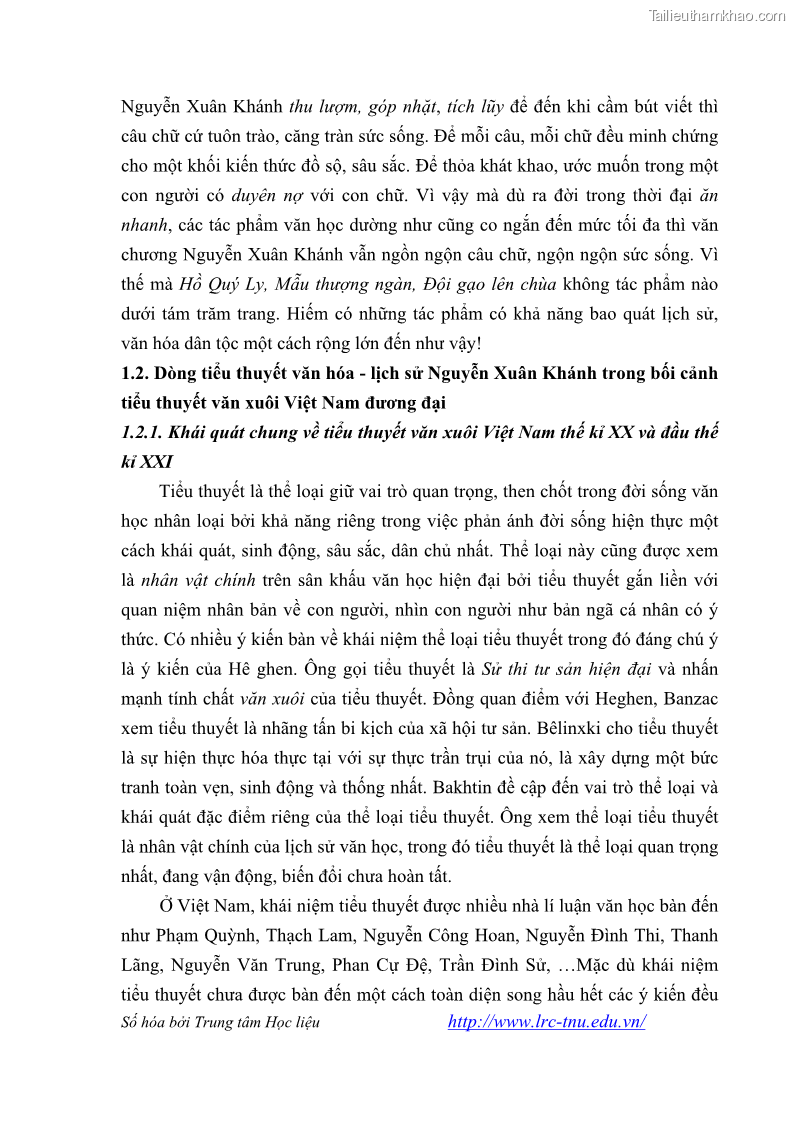 Luận văn thạc sĩ khoa học ngữ văn Tiểu thuyết Đội Gạo Lên Chùa của Nguyễn Xuân Khánh trong thành tựu văn chương thời đổi mới - 2 Trang 19