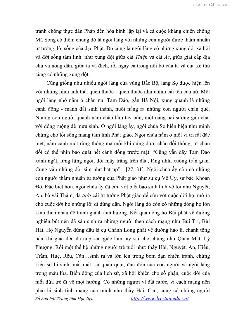 Luận văn thạc sĩ khoa học ngữ văn Tiểu thuyết Đội Gạo Lên Chùa của Nguyễn Xuân Khánh trong thành tựu văn chương thời đổi mới - 3 Trang 29