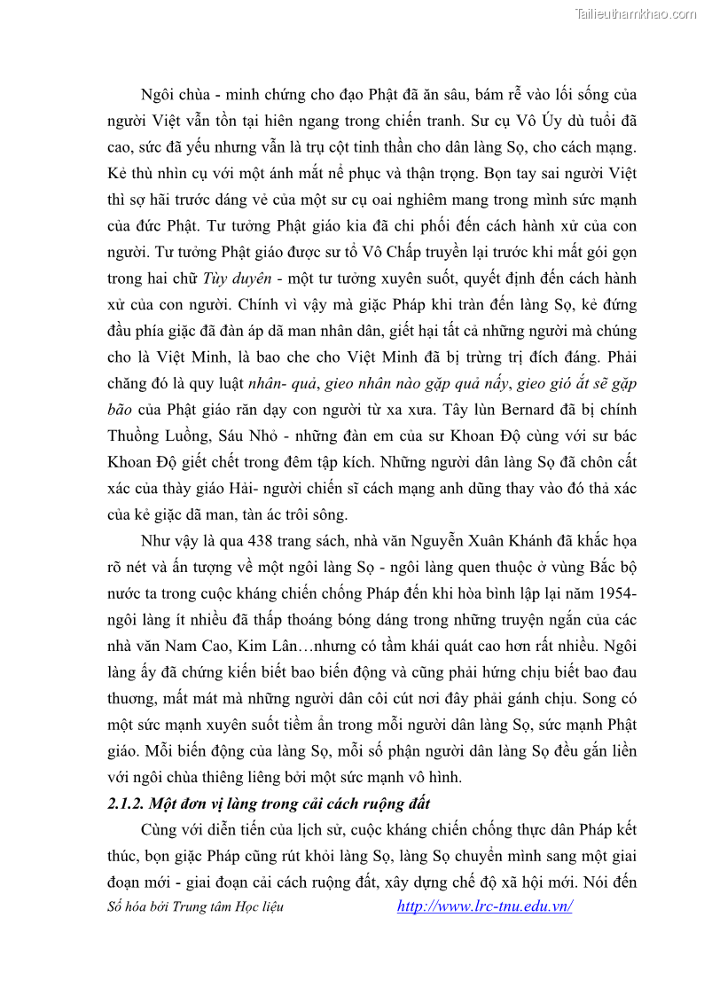 Luận văn thạc sĩ khoa học ngữ văn Tiểu thuyết Đội Gạo Lên Chùa của Nguyễn Xuân Khánh trong thành tựu văn chương thời đổi mới - 3 Trang 32