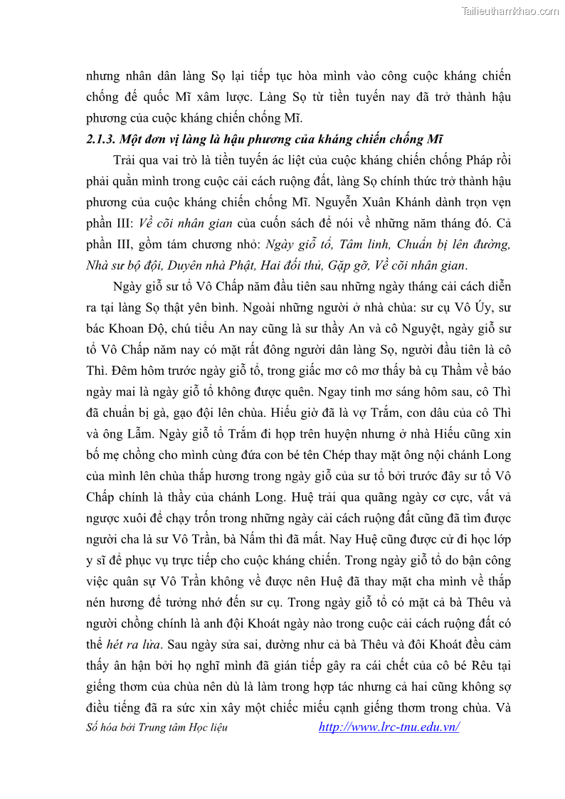 Luận văn thạc sĩ khoa học ngữ văn Tiểu thuyết Đội Gạo Lên Chùa của Nguyễn Xuân Khánh trong thành tựu văn chương thời đổi mới - 4 Trang 41