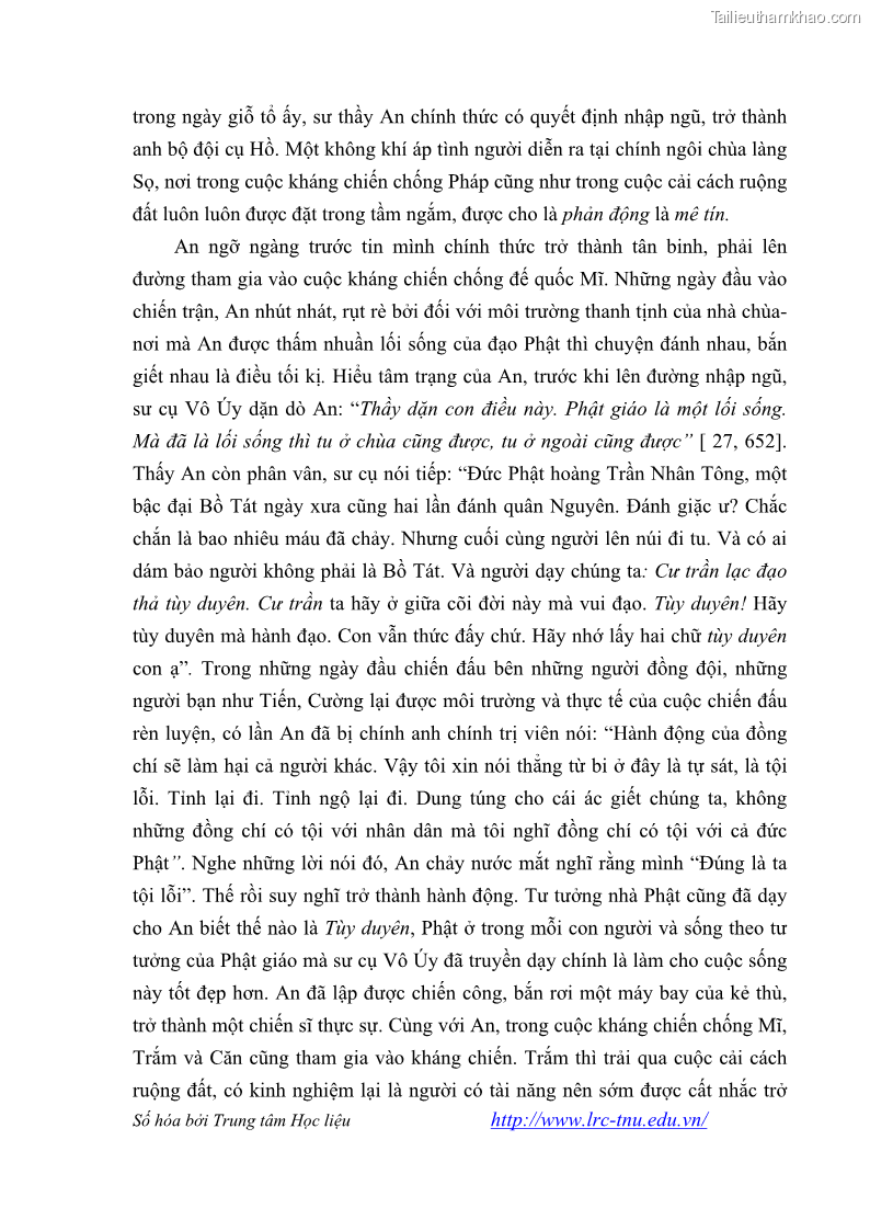 Luận văn thạc sĩ khoa học ngữ văn Tiểu thuyết Đội Gạo Lên Chùa của Nguyễn Xuân Khánh trong thành tựu văn chương thời đổi mới - 4 Trang 42