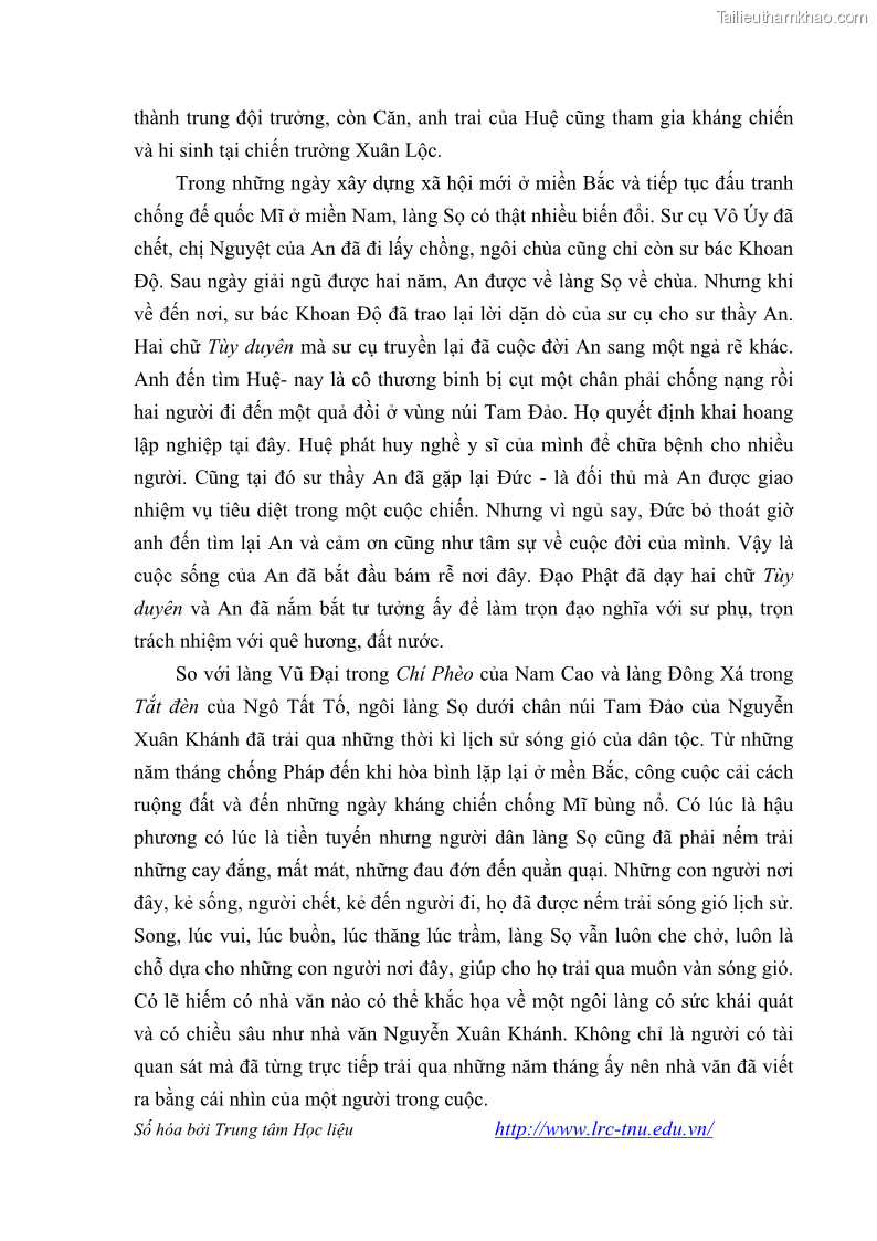 Luận văn thạc sĩ khoa học ngữ văn Tiểu thuyết Đội Gạo Lên Chùa của Nguyễn Xuân Khánh trong thành tựu văn chương thời đổi mới - 4 Trang 43