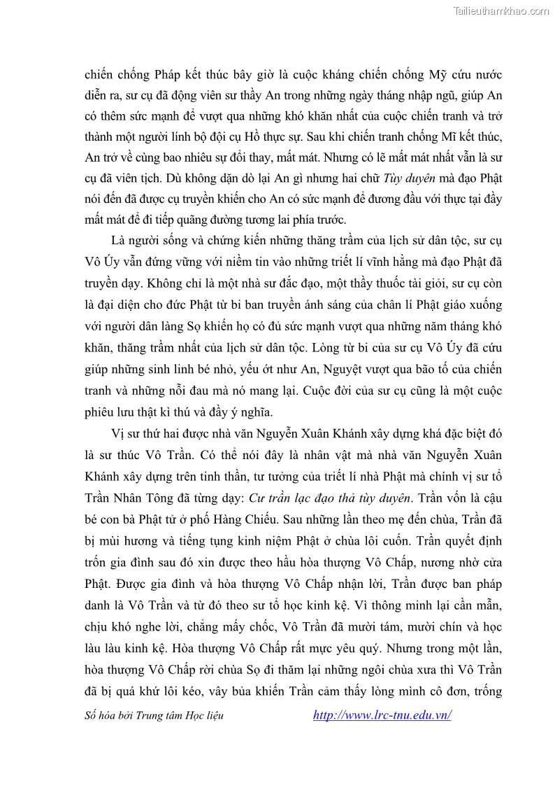 Luận văn thạc sĩ khoa học ngữ văn Tiểu thuyết Đội Gạo Lên Chùa của Nguyễn Xuân Khánh trong thành tựu văn chương thời đổi mới - 5 Trang 49