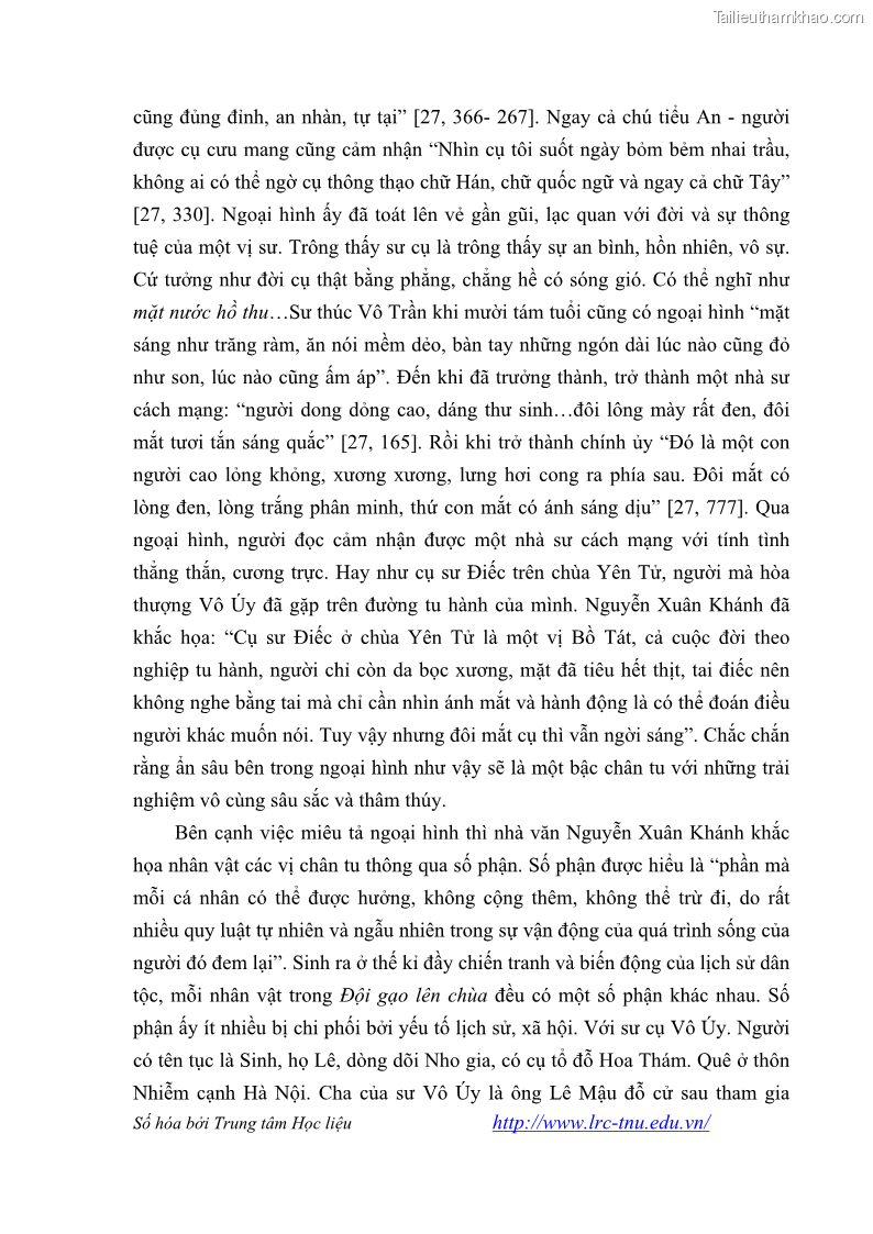 Luận văn thạc sĩ khoa học ngữ văn Tiểu thuyết Đội Gạo Lên Chùa của Nguyễn Xuân Khánh trong thành tựu văn chương thời đổi mới - 5 Trang 60