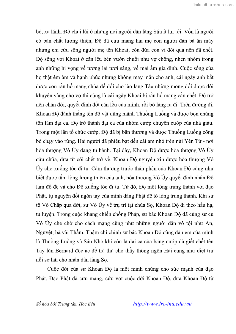 Luận văn thạc sĩ khoa học ngữ văn Tiểu thuyết Đội Gạo Lên Chùa của Nguyễn Xuân Khánh trong thành tựu văn chương thời đổi mới - 5 Trang 51