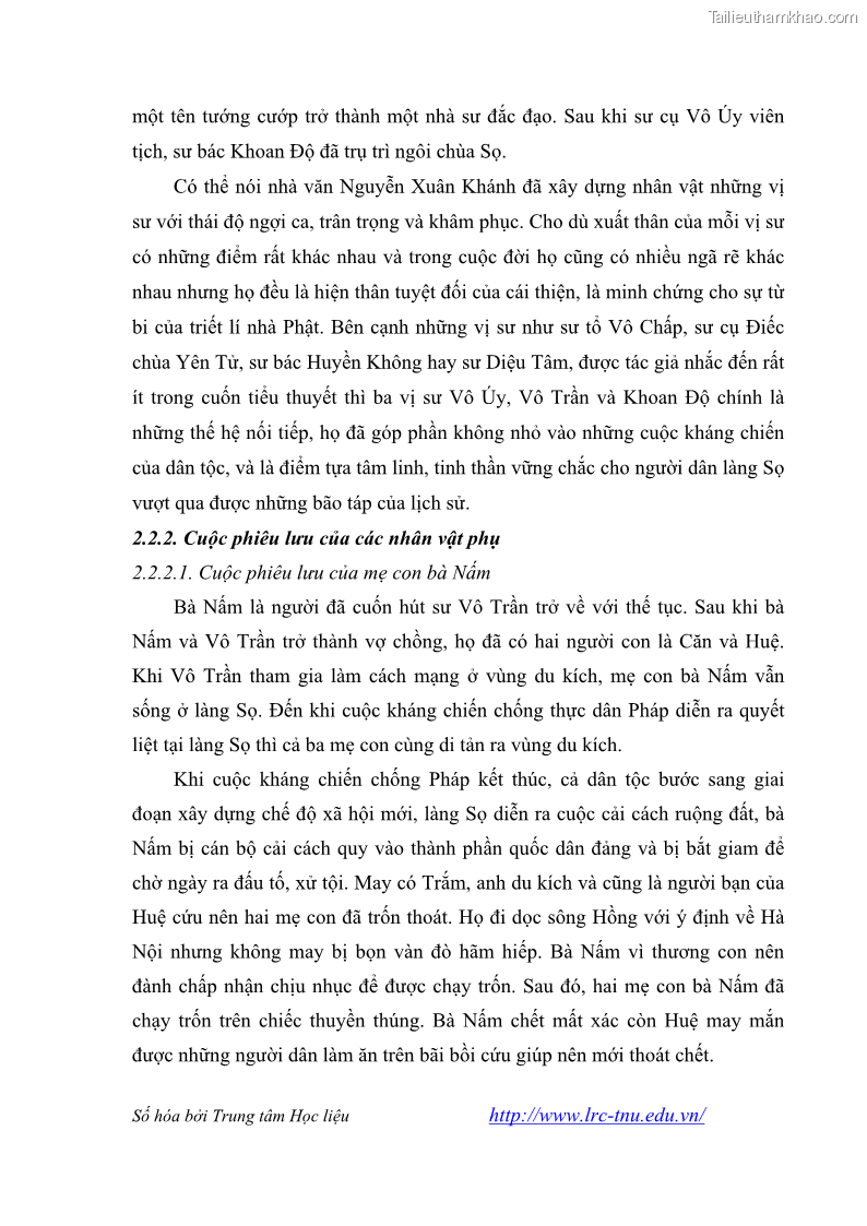 Luận văn thạc sĩ khoa học ngữ văn Tiểu thuyết Đội Gạo Lên Chùa của Nguyễn Xuân Khánh trong thành tựu văn chương thời đổi mới - 5 Trang 52