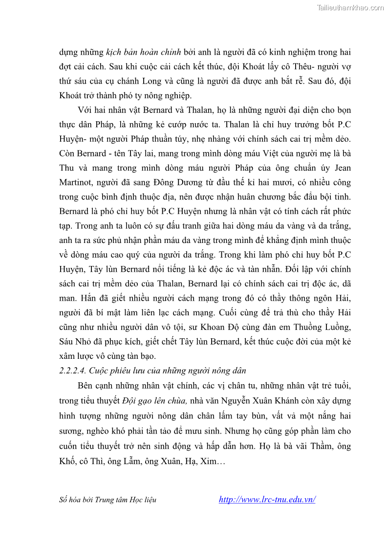 Luận văn thạc sĩ khoa học ngữ văn Tiểu thuyết Đội Gạo Lên Chùa của Nguyễn Xuân Khánh trong thành tựu văn chương thời đổi mới - 5 Trang 55