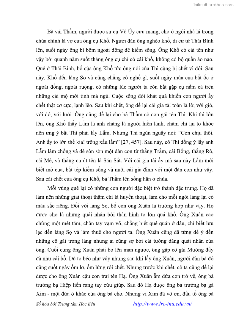 Luận văn thạc sĩ khoa học ngữ văn Tiểu thuyết Đội Gạo Lên Chùa của Nguyễn Xuân Khánh trong thành tựu văn chương thời đổi mới - 5 Trang 56