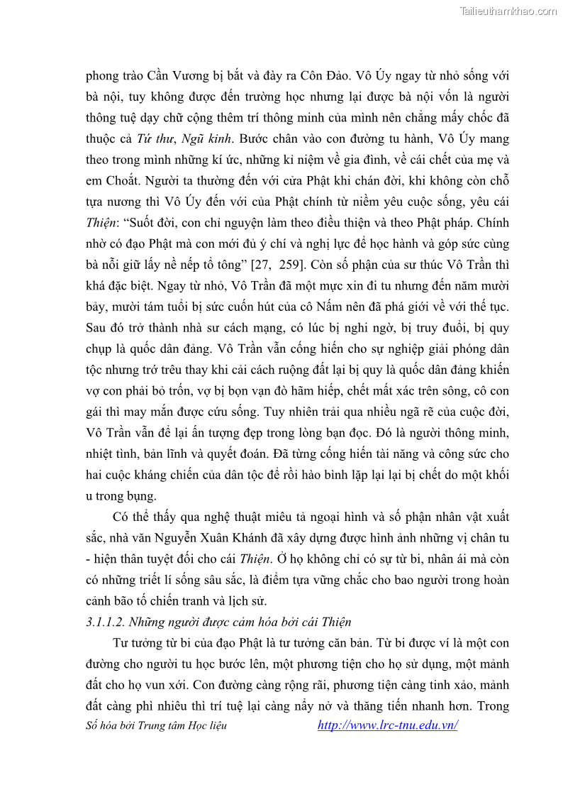 Luận văn thạc sĩ khoa học ngữ văn Tiểu thuyết Đội Gạo Lên Chùa của Nguyễn Xuân Khánh trong thành tựu văn chương thời đổi mới - 6 Trang 61