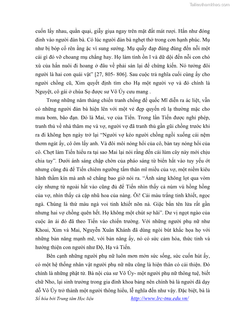 Luận văn thạc sĩ khoa học ngữ văn Tiểu thuyết Đội Gạo Lên Chùa của Nguyễn Xuân Khánh trong thành tựu văn chương thời đổi mới - 6 Trang 70