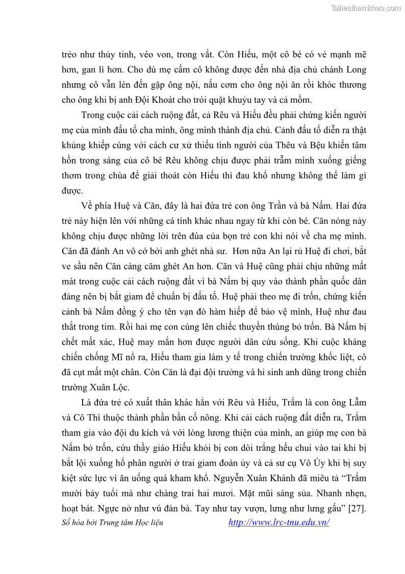 Luận văn thạc sĩ khoa học ngữ văn Tiểu thuyết Đội Gạo Lên Chùa của Nguyễn Xuân Khánh trong thành tựu văn chương thời đổi mới - 6 Trang 66