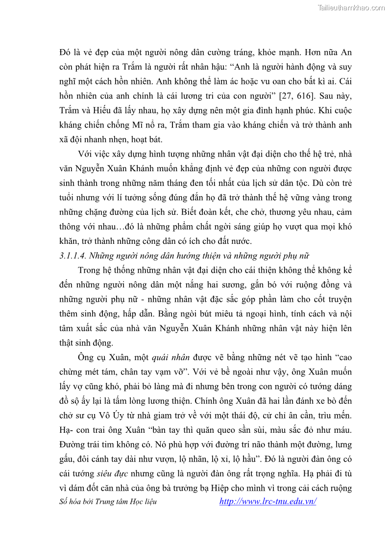 Luận văn thạc sĩ khoa học ngữ văn Tiểu thuyết Đội Gạo Lên Chùa của Nguyễn Xuân Khánh trong thành tựu văn chương thời đổi mới - 6 Trang 67