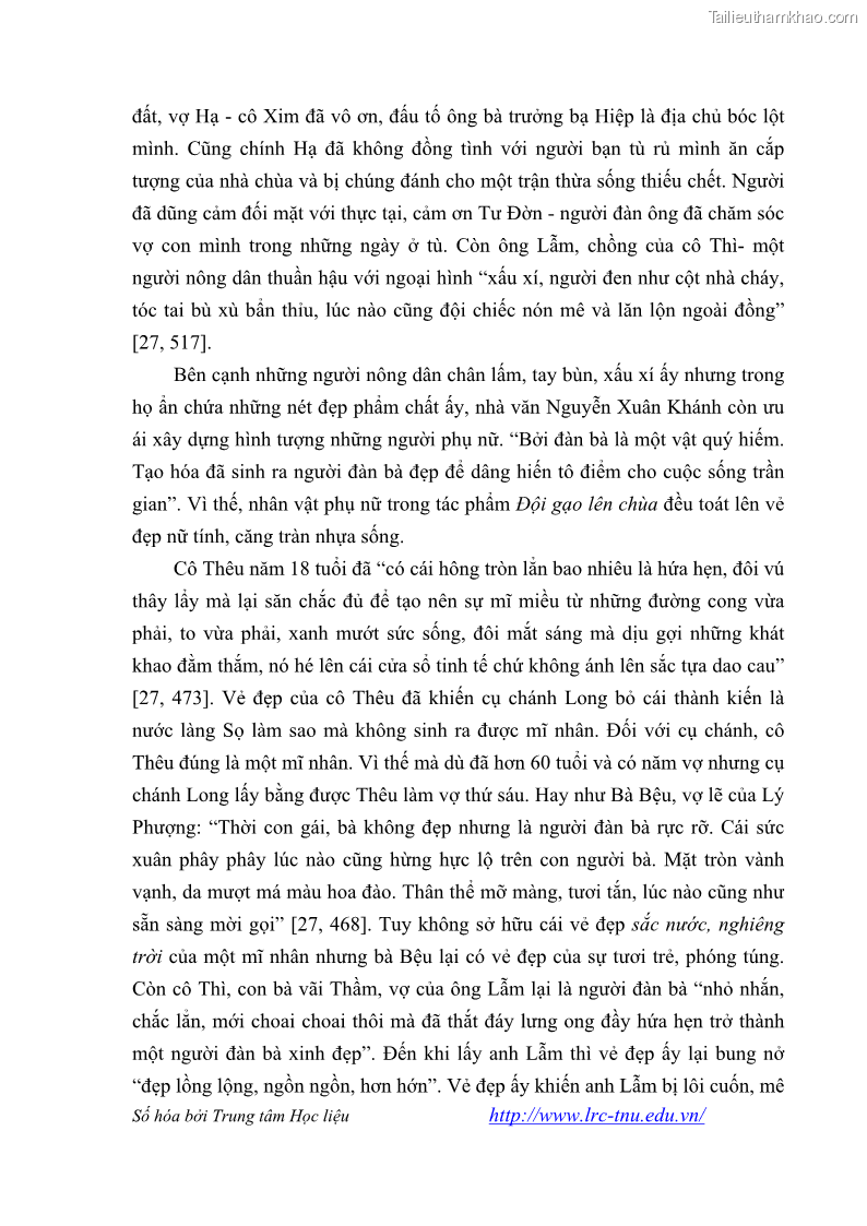 Luận văn thạc sĩ khoa học ngữ văn Tiểu thuyết Đội Gạo Lên Chùa của Nguyễn Xuân Khánh trong thành tựu văn chương thời đổi mới - 6 Trang 68