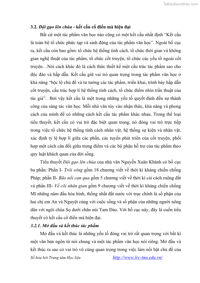 Luận văn thạc sĩ khoa học ngữ văn Tiểu thuyết Đội Gạo Lên Chùa của Nguyễn Xuân Khánh trong thành tựu văn chương thời đổi mới - 7 Trang 82