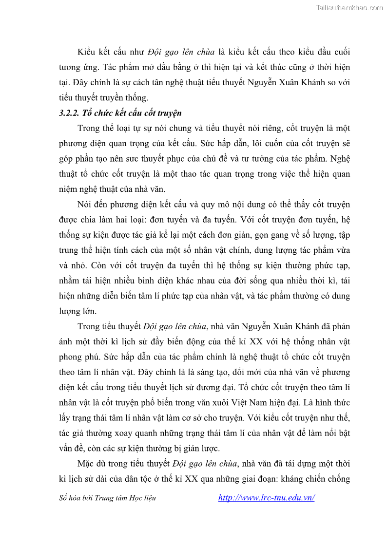 Luận văn thạc sĩ khoa học ngữ văn Tiểu thuyết Đội Gạo Lên Chùa của Nguyễn Xuân Khánh trong thành tựu văn chương thời đổi mới - 7 Trang 84