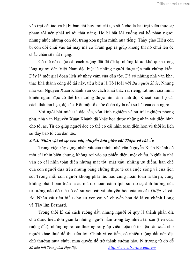 Luận văn thạc sĩ khoa học ngữ văn Tiểu thuyết Đội Gạo Lên Chùa của Nguyễn Xuân Khánh trong thành tựu văn chương thời đổi mới - 7 Trang 75