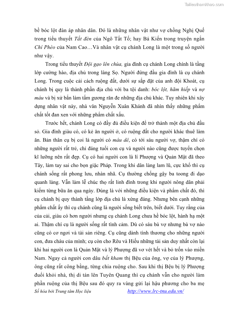 Luận văn thạc sĩ khoa học ngữ văn Tiểu thuyết Đội Gạo Lên Chùa của Nguyễn Xuân Khánh trong thành tựu văn chương thời đổi mới - 7 Trang 76