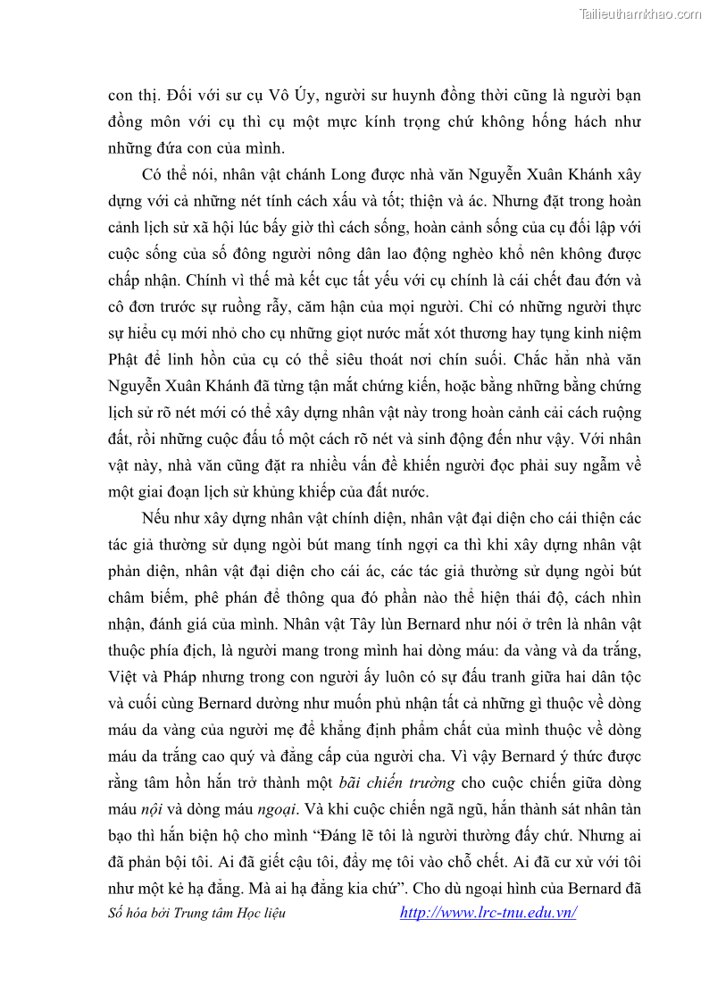 Luận văn thạc sĩ khoa học ngữ văn Tiểu thuyết Đội Gạo Lên Chùa của Nguyễn Xuân Khánh trong thành tựu văn chương thời đổi mới - 7 Trang 77