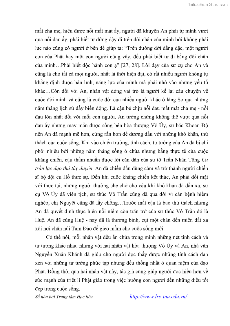 Luận văn thạc sĩ khoa học ngữ văn Tiểu thuyết Đội Gạo Lên Chùa của Nguyễn Xuân Khánh trong thành tựu văn chương thời đổi mới - 7 Trang 81