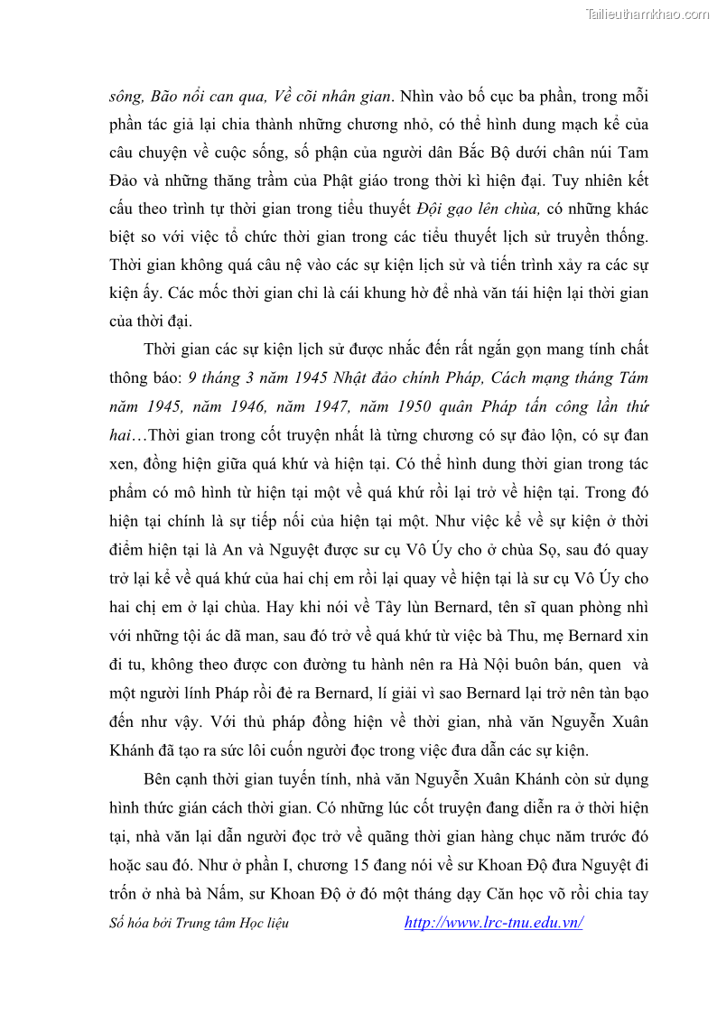 Luận văn thạc sĩ khoa học ngữ văn Tiểu thuyết Đội Gạo Lên Chùa của Nguyễn Xuân Khánh trong thành tựu văn chương thời đổi mới - 8 Trang 86