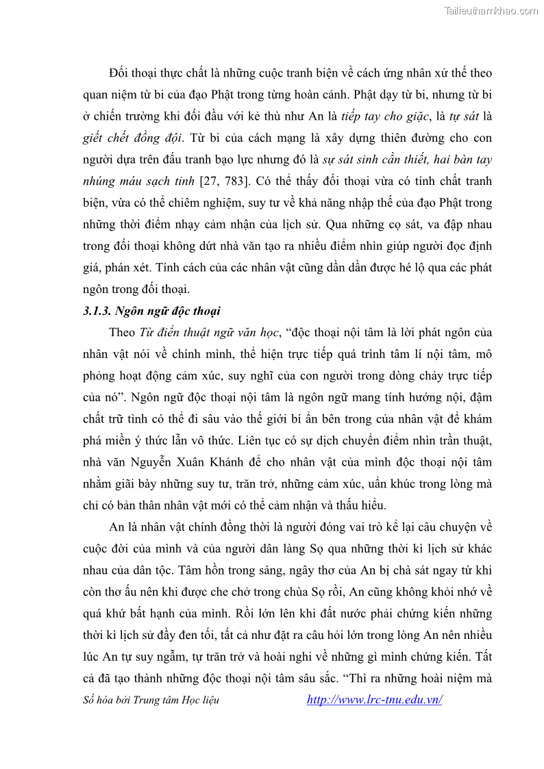Luận văn thạc sĩ khoa học ngữ văn Tiểu thuyết Đội Gạo Lên Chùa của Nguyễn Xuân Khánh trong thành tựu văn chương thời đổi mới - 9 Trang 98