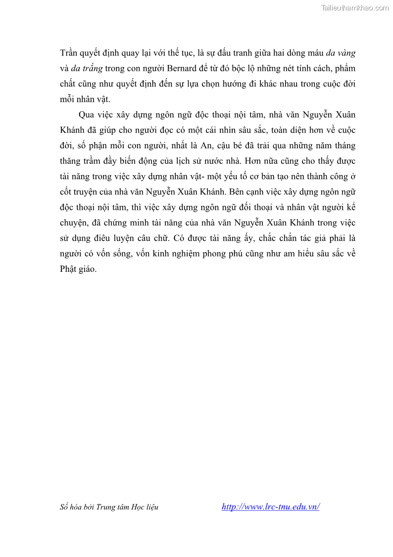 Luận văn thạc sĩ khoa học ngữ văn Tiểu thuyết Đội Gạo Lên Chùa của Nguyễn Xuân Khánh trong thành tựu văn chương thời đổi mới - 9 Trang 101